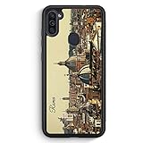 Design: Panorama Rom Roma MUNIQASE Panorama Rom Roma - Silikon Hülle für Samsung Galaxy M11 - Motiv Design Skyline Silhouette Italien - Cover Handyhülle Schutzhülle Case Schale
