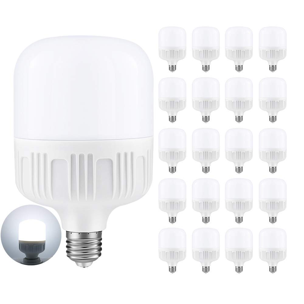 Mengjay LED E27 Kaltweiß 26W LED Lampe 6000K 2600LM E27 Led Birne Ersatz 250W Glühlampe, E27 LED Glühbirnen Lampen Led Birnen Licht Leuchtmittel Energiesparlampe, 20er Pack