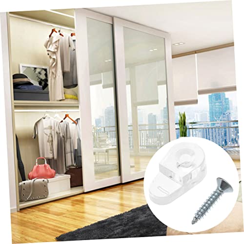 Image of UKCOCO 50pcs Mirror Hangers for The Wall Heavy Duty Heavy Mirror Hanging Kit Heavy Duty Hook Hanging Racks for Clothes Heavy Duty Heavy Duty Clothes Hanging Kit Door Hardware Abs Glass, Transparent 2