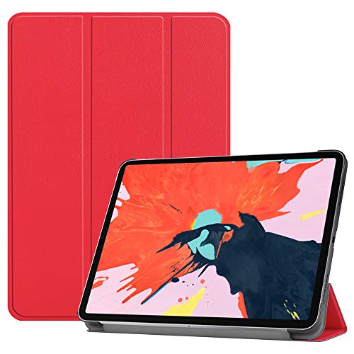Forhouse Funda para iPad Pro 12.9 Inch 2020, Funda Libro de Cuero Magnética Carcasa [Soporte Plegable] [Auto-Sueño/Estela] para iPad Pro 12.9 Inch 2020 (Rojo)