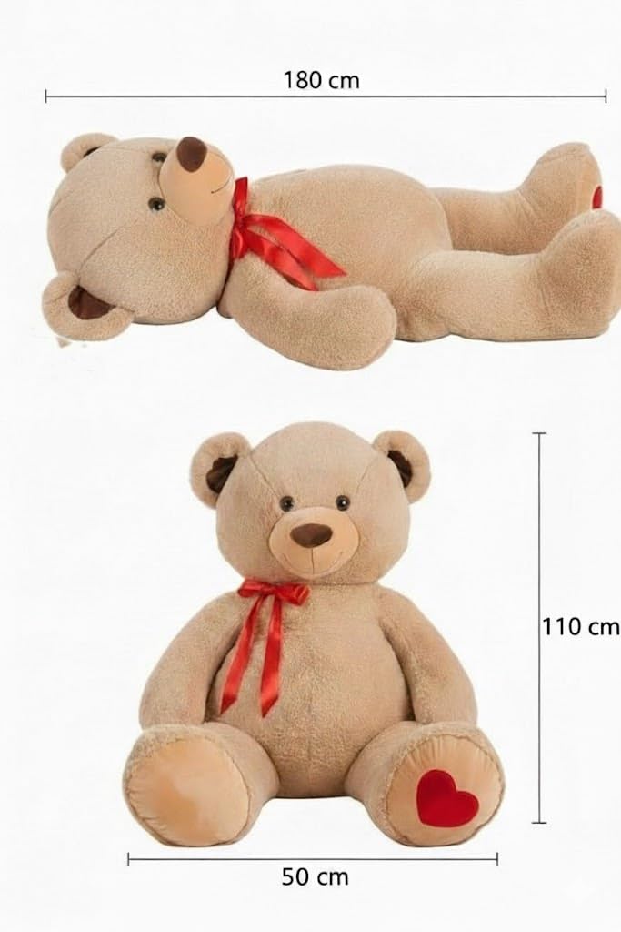 Creaciones Llopis - Oso de Peluche Gigante 180 cm Altura – Peluche XXL Súper Suave