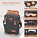 Estarer 9-11 Inch Tablet Bag, Small Canvas Shoulder Bag Men, Water-Resistant Crossbody Satchel Bag for iPad Air M2/iPad Pro M4 2024, iPad 9/8/7th 10.2, iPad 10th 10.9, iPad Air 5/4th 10.9, Dark Gray