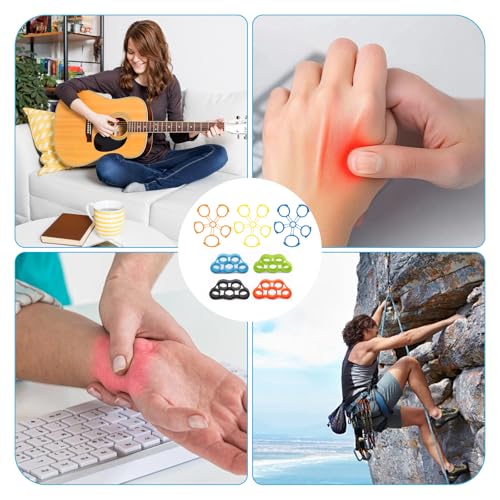 3 Stück Fingertrainer, Handtrainer, Stretch Finger Trainer, Ergotherapie, zum Dehnen der Finger, für Training und Erholung, mit 4 Silikon-Fingerziehern