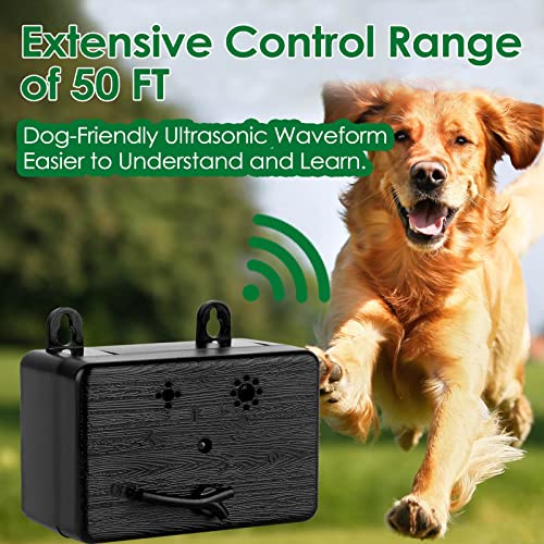 Anti Barking Device Dog Barking Control Device With 4 Modes, 50Ft Ultrasonic Stop Dog Barking Training Tool Waterproof Pet Gentle Anti Dogs Barking Deterrent Device No Bark Devices For Indoor Outdoor #TOP5