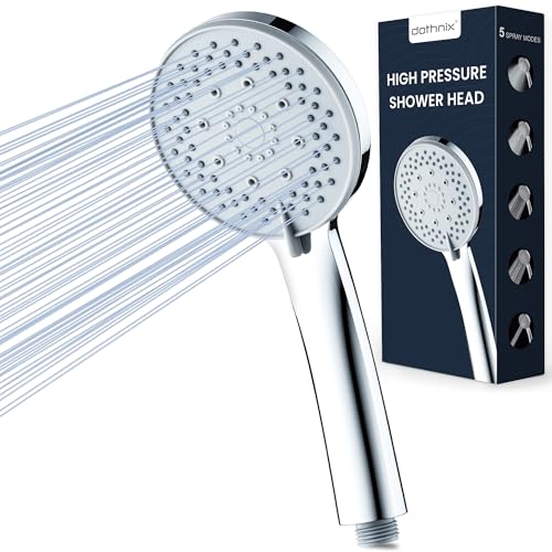 dothnix Alcachofa de Ducha Alta Presion, Cabezal de Ducha de Alta Presión con 5 Modos de Chorro, Cabezal de Ducha de Mano Universal para Baja Presión