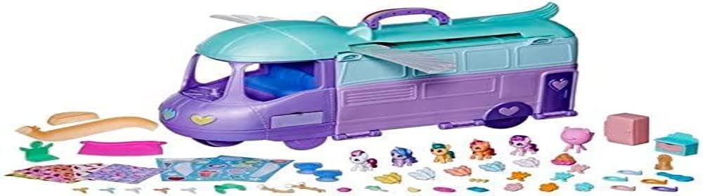 My Little Pony Toys Mini World Magic Mare Stream, Buildable Trailer Playset for Kids