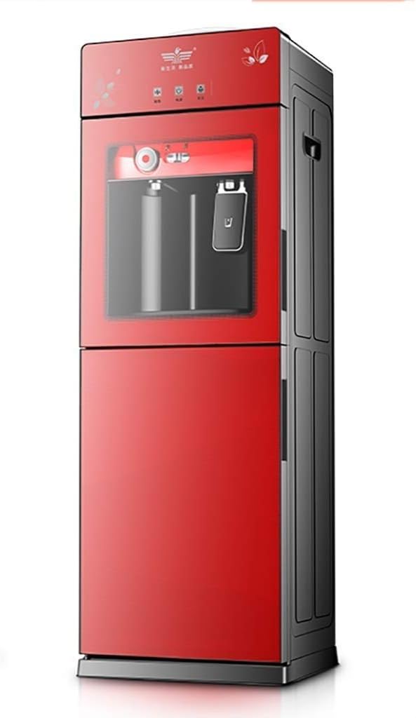Top Loading Water Cooler with Child-Resistant Safety Feature Freestanding Water Dispenser with Storage Cabinet Home Office Ideal (Color : Gold) (Metallic)