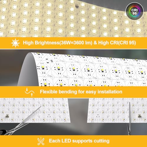 Lichaser 4 Pack Láminas LED Retroiluminadas Blanco Cálido 24V miniatura 3
