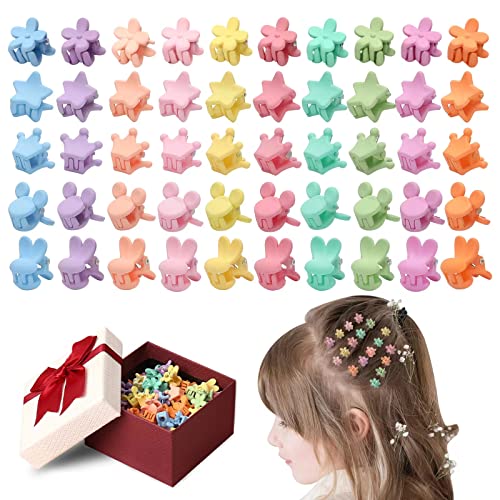 Mini pinzas para cabello 100 piezas multicolor con caja miniatura 1