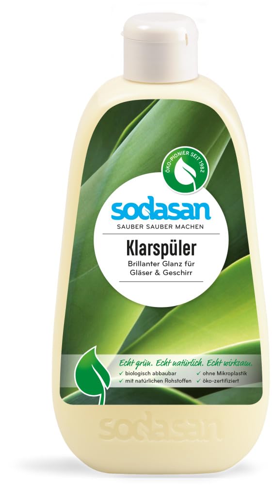 2 x Sodasan dishwasher rinsing aid, eco-friendly cleaning agent, ecological detergent