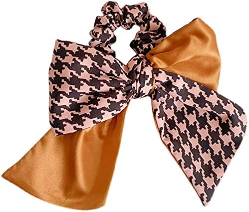 Hair Tie Bow Scrunchies with Ribbon Scrunchies with Tails Bow Scrunchies for Women Girls Scrunchy Hair Ties Scrunchies Scarf