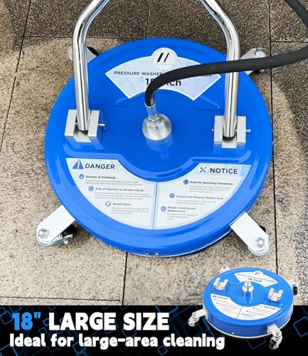 Image of M MINGLE 18 inch Pressure Washer Surface Cleaner, 4500 PSI Surface Cleaner Power Washing, Pressure Washer Accessories for Driveways, Concretes, Patios, Sidewalks