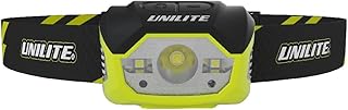 Unilite HL-7R USB Rechargeable High Power LED Motion Sensor Head Torch Light | 475 Lumen | Hands Free | IPX5 Rated | None Slip Head Band | Hands Free