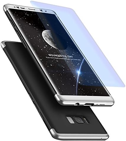 Giosio for Galaxy S8 Plus Case, Cover 360 Degree Full Body 3 Part Design Ultra Slim Thin Hybrid Anti Fingerprint Scratch Heavy Duty Shockproof Protection Ultra Light + Soft Screen Protector Film