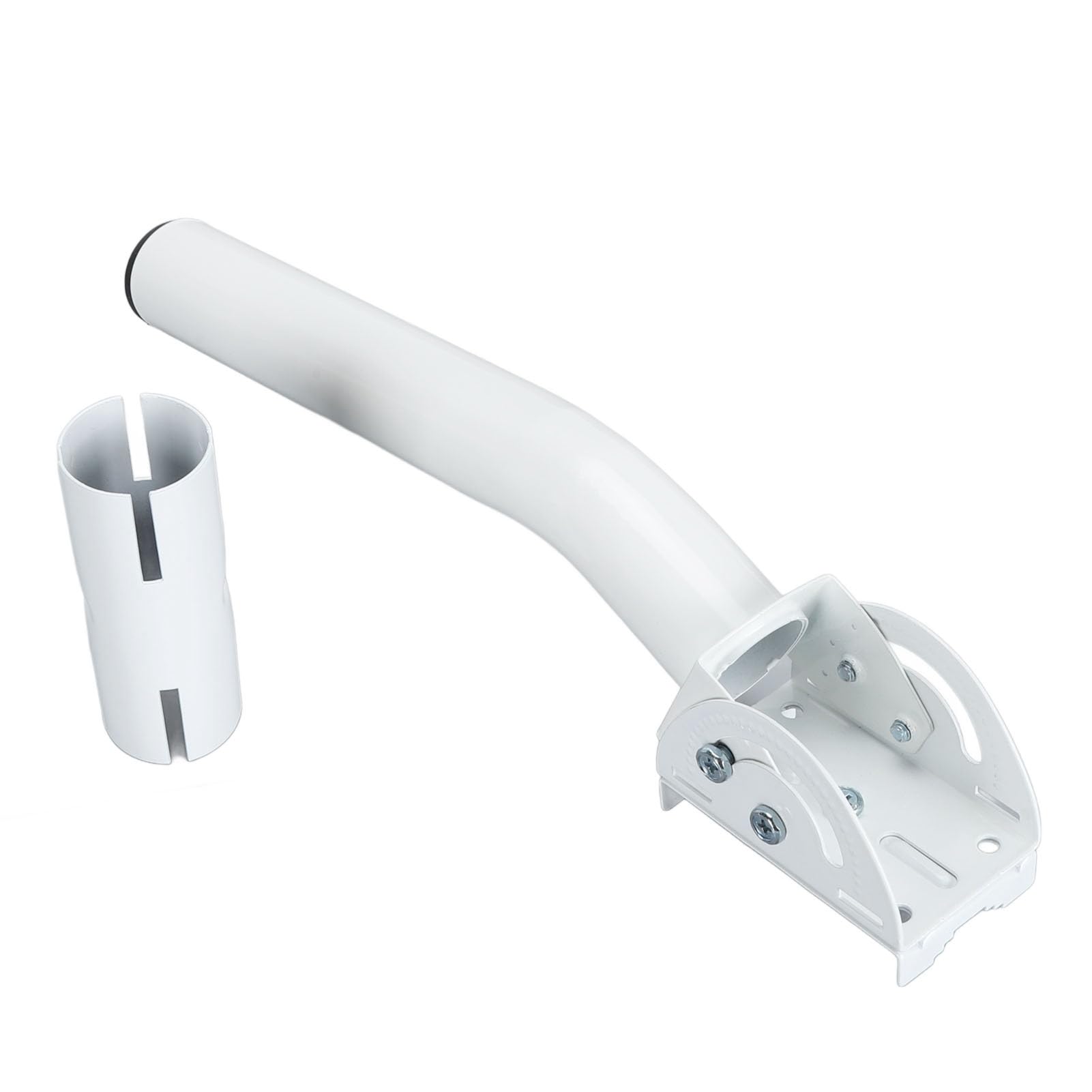 Ejoyous Kit de Montage Internet par Satellite, Angles de 160 Degrés, Montage Professionnel sur Toit par Satellite Blanc, Double Coupe-Vent, Installation Facile pour Antenne Rectangulaire V 2
