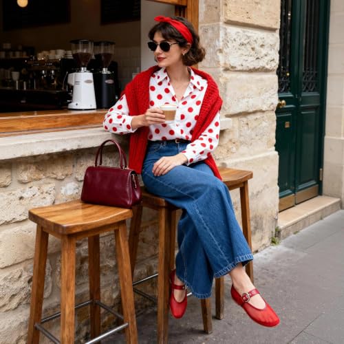 Image of Ballet Flats Mesh Shoes for Women Mary Janes Flats