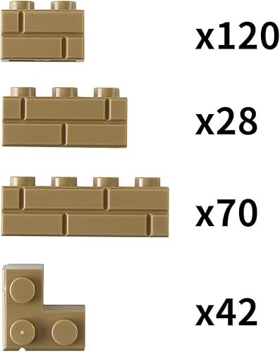 Miniatura 3 de Feleph Juego de 260 piezas de ladrillos de perfil de mampostería, bloques de construcción multicolor para pared, piezas y piezas MOC, juego de