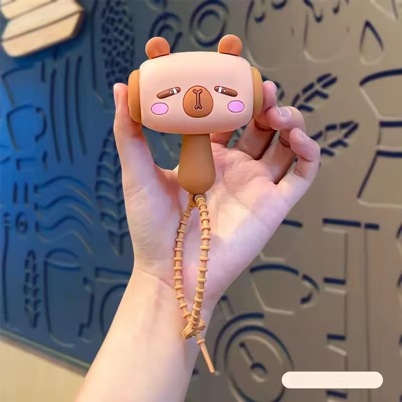 Image of SAJANI Cute Cartoon Hammer Choo Choo Keychain With Sound For Kids, Shake Left Right Musical Beep Hammer Toy, Soft Grip Cartoon Handheld Sensory Keychain For Babies & Toddlers