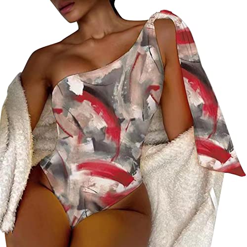 MAIGOIN - Trajes de baño para mujer, pantalones cortos de natación de talla grande para mujer, bikini acolchado, traje de baño para niñas, traje de baño tipo blazer largo, pantalones cortos de
