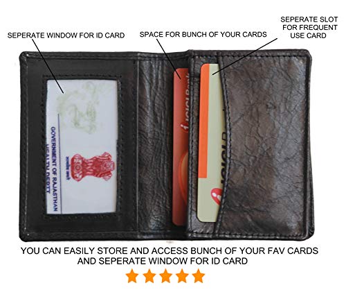 RFID Protected Leather Credit Card Holder Wallet for Men Women Black3