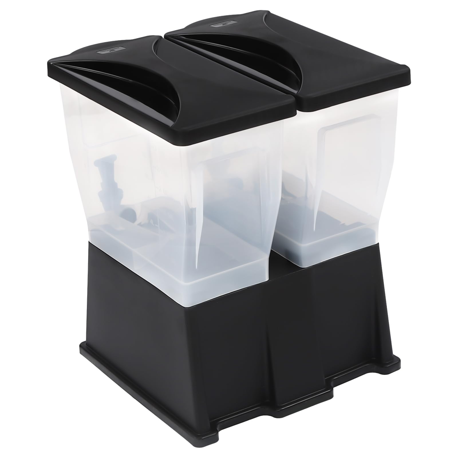 RocoReny Double Beverage Dispenser, 22L/6Gal Premium Plastic Water Drink Beverage Dispenser Containers with Faucets ? Drip Trays, Detachable Tank for Catering, Buffets, Restaurants, Parties