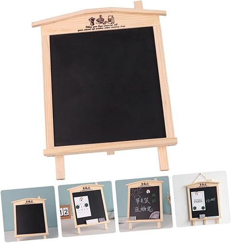 Miniatura 9 de STOBOK 2 Sets Little House Chalkboard Desk Topper Pizarrones para Niños Chalkboard Wall Message Center Tabletop Menu Board Magnetic Chalkboard for