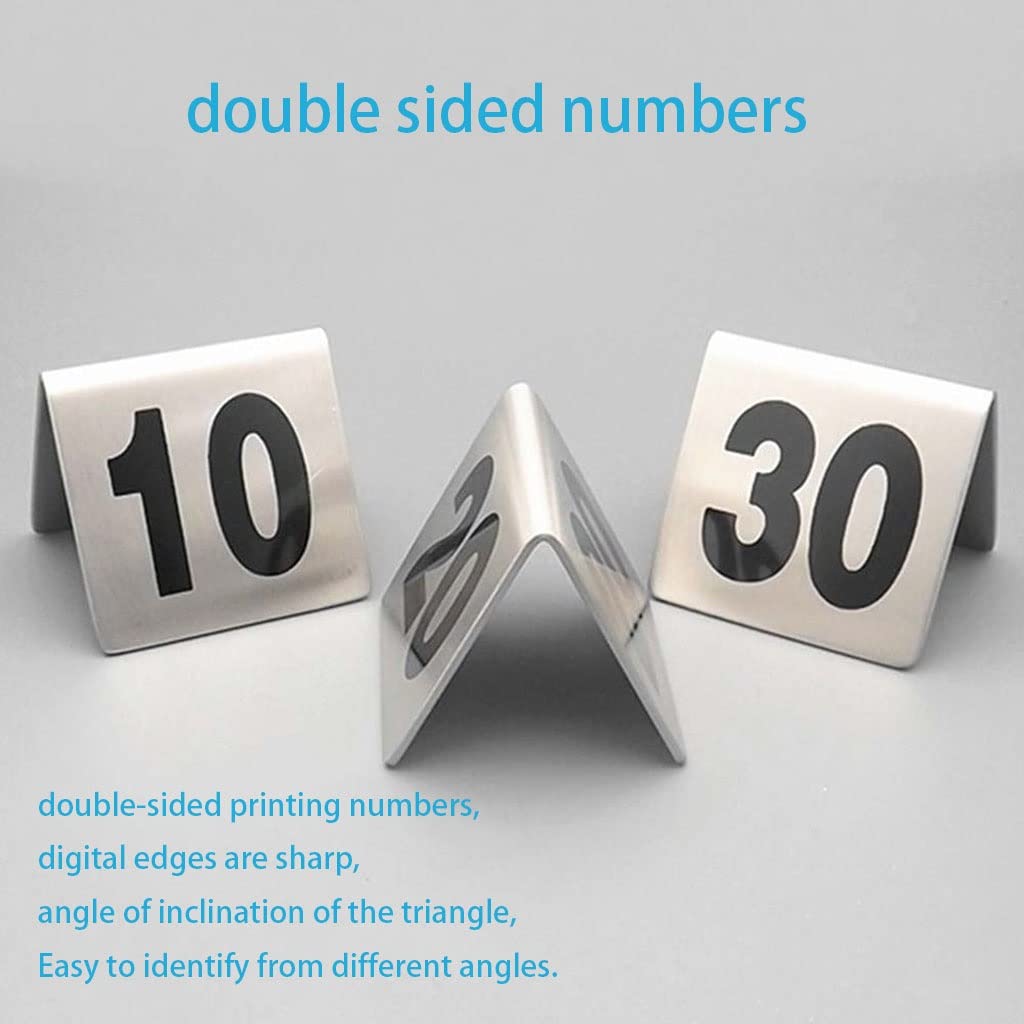 Numeri Da Tavolo, 1-50/100 Numeri Da Tavolo Da Tenda In Acciaio Inossidabile 1,9 × 1,6 Pollici, Numeri Da Tavolo Da Ristorante Cafe Bar Forniture Per Feste Di Compleanno Di Nozze ( Color : 1 to 50 )