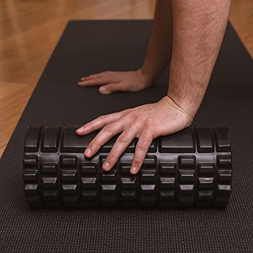 Rodillo de masaje unisex para adultos The Gym Sessions EVAROL, negro, 13 x 5,5 cm miniatura 3