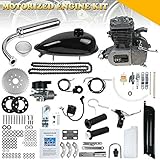 Kit De Motor De Bicicleta De 80cc, Kit De Conversión De 2 Tiempos De Bicicleta De Actualización Motorizada, Kit De Motor De Bicicleta De Motor De Gasolina De Bricolaje para Bicicletas De 24" 26" 28"
