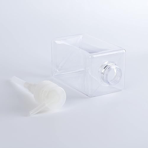 Miniatura 5 de Dispensador de jabón de plástico de 15.3 onzas líquidas, botellas vacías de bomba de loción para baño, cocina, champú, gel de ducha, desinfectante