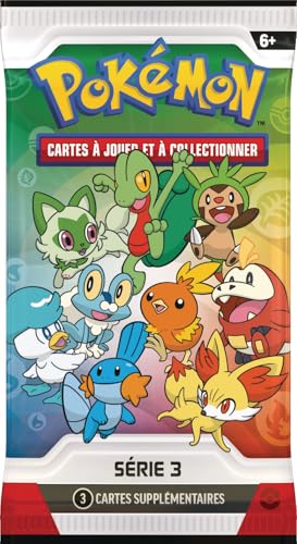 Pokémon : Collection Illustration Premiers Partenaires – Série 3 (3 Cartes Promo, 2 boosters et 1 Page d’Autocollants) – vue 7