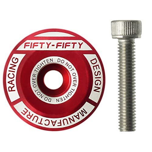 Image of FIFTY-FIFTY Bike Headset Top Cap with Bolts, 1-1/8 Stem Top Cap with Bolt for MTB, Road Bike