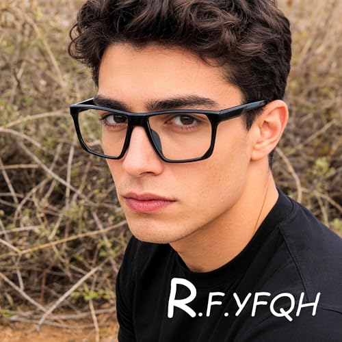 Image of Blue Light Blocking Glasses for Women Men, Square Thick Frame Anti Eyestrain & UV Glare JF6218