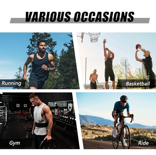 VanKee Men's Compression Trousers 3/4 Athletic Tight Leggings Running Quick Dry Bottoms Sports Base Layer Pants for Cycling Basketball Yoga Gym Black - Image 5