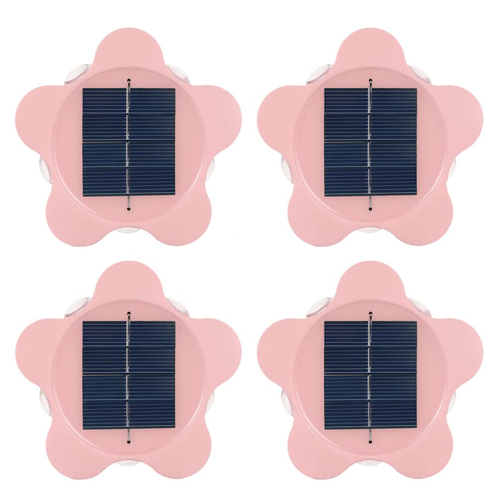 FYZDLAOR Star Decorative Solar Wall Lights,IP65 Waterproof Solar Fence Lights LED Step Lights Wall Mount Lighting Fixture for Porch,Garden,Warm White