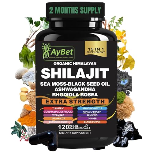 Shilajit for Men and Women-Organic Himalayan Shilajit Capsules wi...