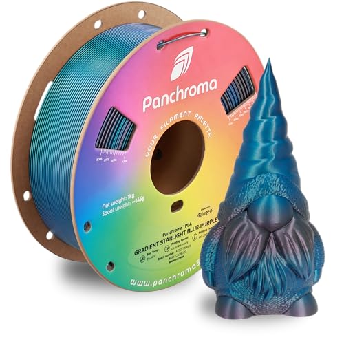 Image of Polymaker Panchroma PLA Filament 1kg, Gradient 3D Printing Filament 1.75mm | Starlight Blue-Purple, Neatly Wound PLA for Easy Print & Smooth Feeding. Compatible with Bambu Lab & Most 3D Printers