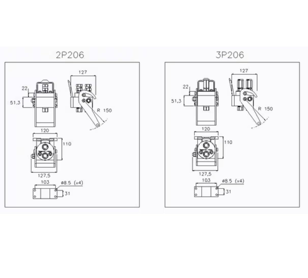 Faster Multifaster DN10-2 x 15L M22x1,5 Festteil Innengewinde Multistecker Hydraulikkupplung Schnellkuppler