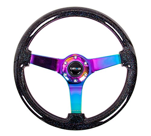 NRG Innovations ST-036BSB-MC Black Sparkled Wood Grain Wheel (3