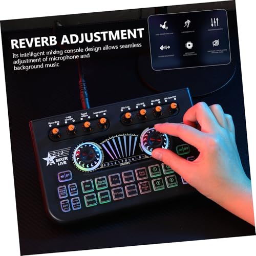Tarjeta de sonido y micrófono SHINEOFI para grabación y karaoke 7