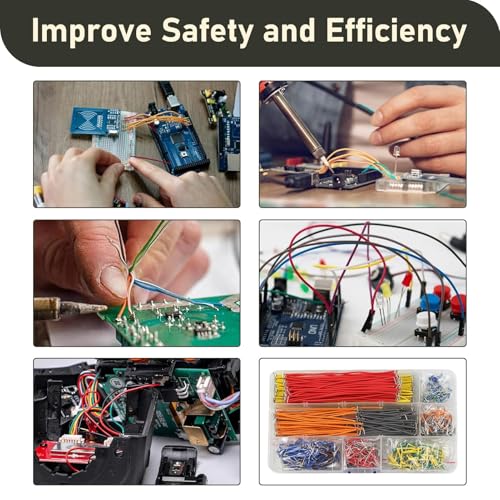 Kit de 840 Piezas Breadboard Puentes de Alambre Kit, Cable de Puente Forma de U Jumper Wires, 14 Longitudes Surtidas (2mm-125mm) para Prototipos Electrónicos y Circuitos DIY con Caja de Almacenamiento - imagen 4