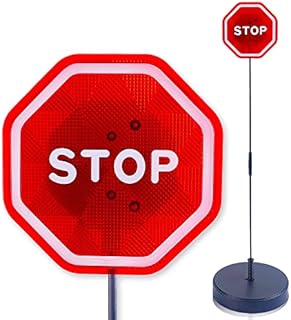Andalus Brands Flashing Led Stop Sign Garage Parking Assistant System - Garage Car Stop Indicator - Driveway Markers and Car Gadgets - Parking Sensors for Vehicles - Bumper Guards for Cars (1-pack)