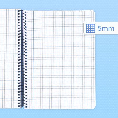Miniatura 3 de Raylu Paper - Pack 6 Cuadernos Tapa Dura Con Espiral, 80 Hojas 70g, Cuadernos De Colores Vivos, Libretas Para Escuela, Oficina, Apuntes Y Estudio Cuadriculado 5mm, A4