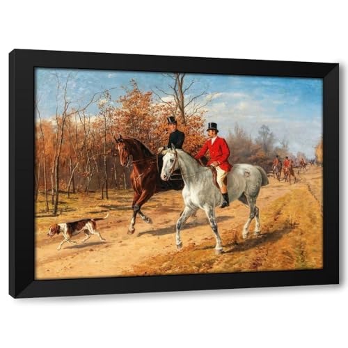 ArtDirect Parforce Hunting Custom Framed Art Print Giclee Print or Canvas Options with Various Sizes and Customization by Julius von Blaas