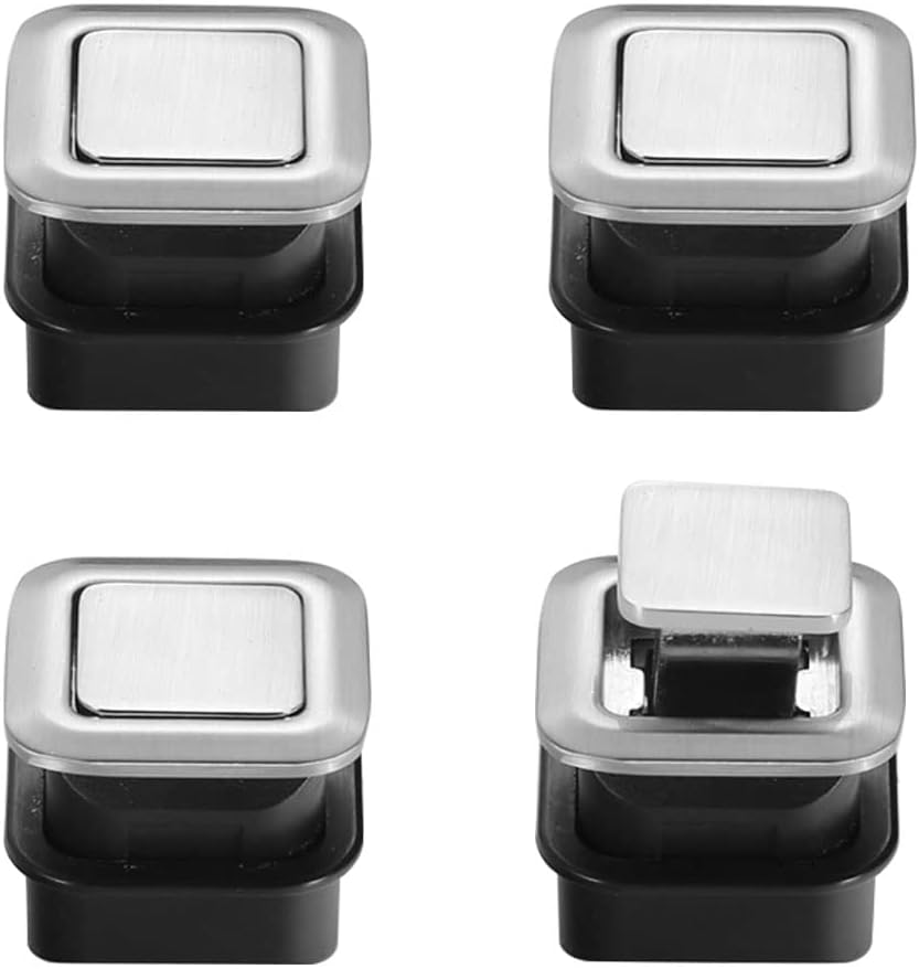 4pcs Embedded Retractable Knobs Hidden Knob Zinc Alloy Spring Knobs Embedded Hidden Drawers Cabinet Knobs