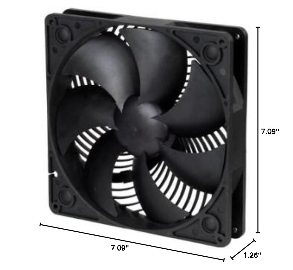 Dimensions of the Silverstone Air Penetrator AP181 case fan
