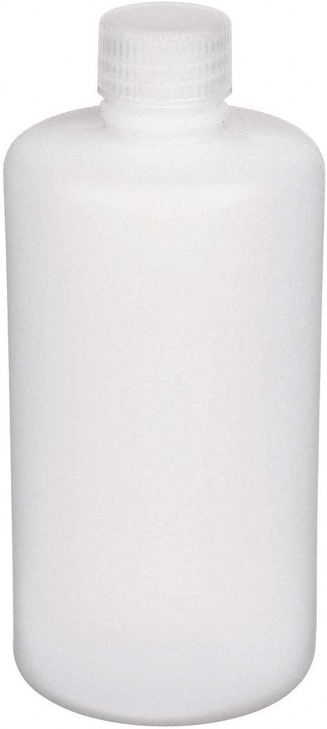 Narrow Mouth Round Bottle, Plastic, 500mL, Clear, 12 PK 9W698-1 Each
