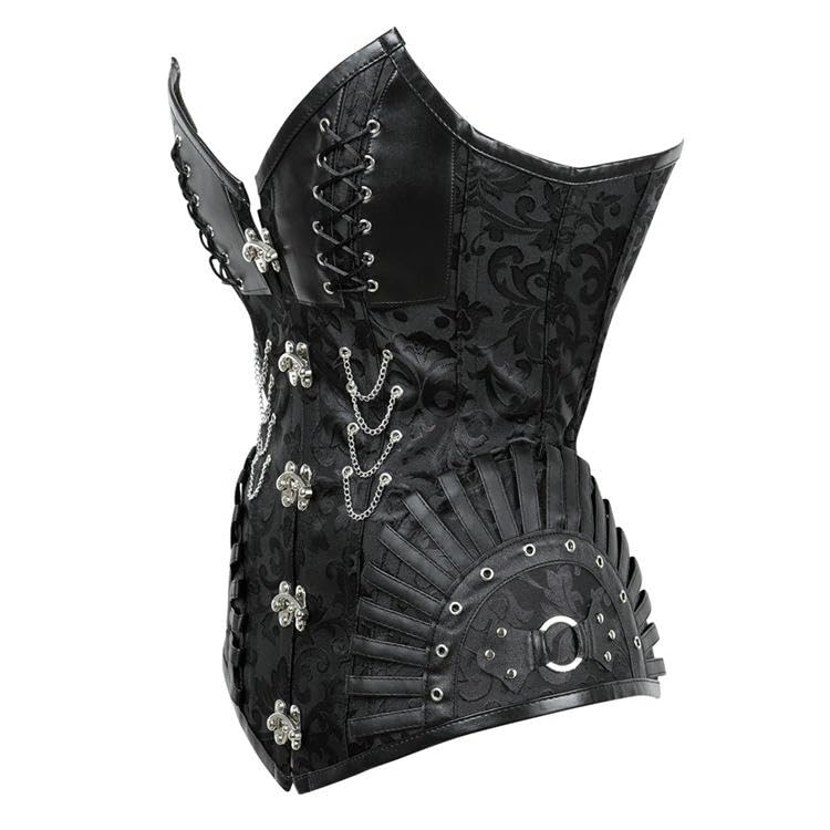 Corsetto Corsetto in Osso d'Acciaio Gotico Palazzo retrò Moda Donna