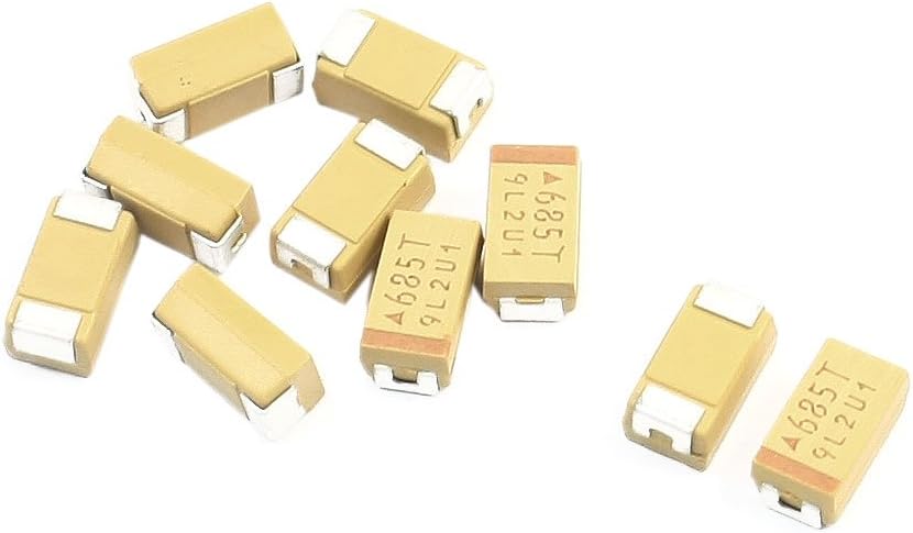 Aexit 10PCS (Capacitor) 6032 C Type 6.8uF 50 ν 6x3.2x2.6mm SMT SMD Surface Mount Tantalum (51ry740qf228) Chip Capacitors