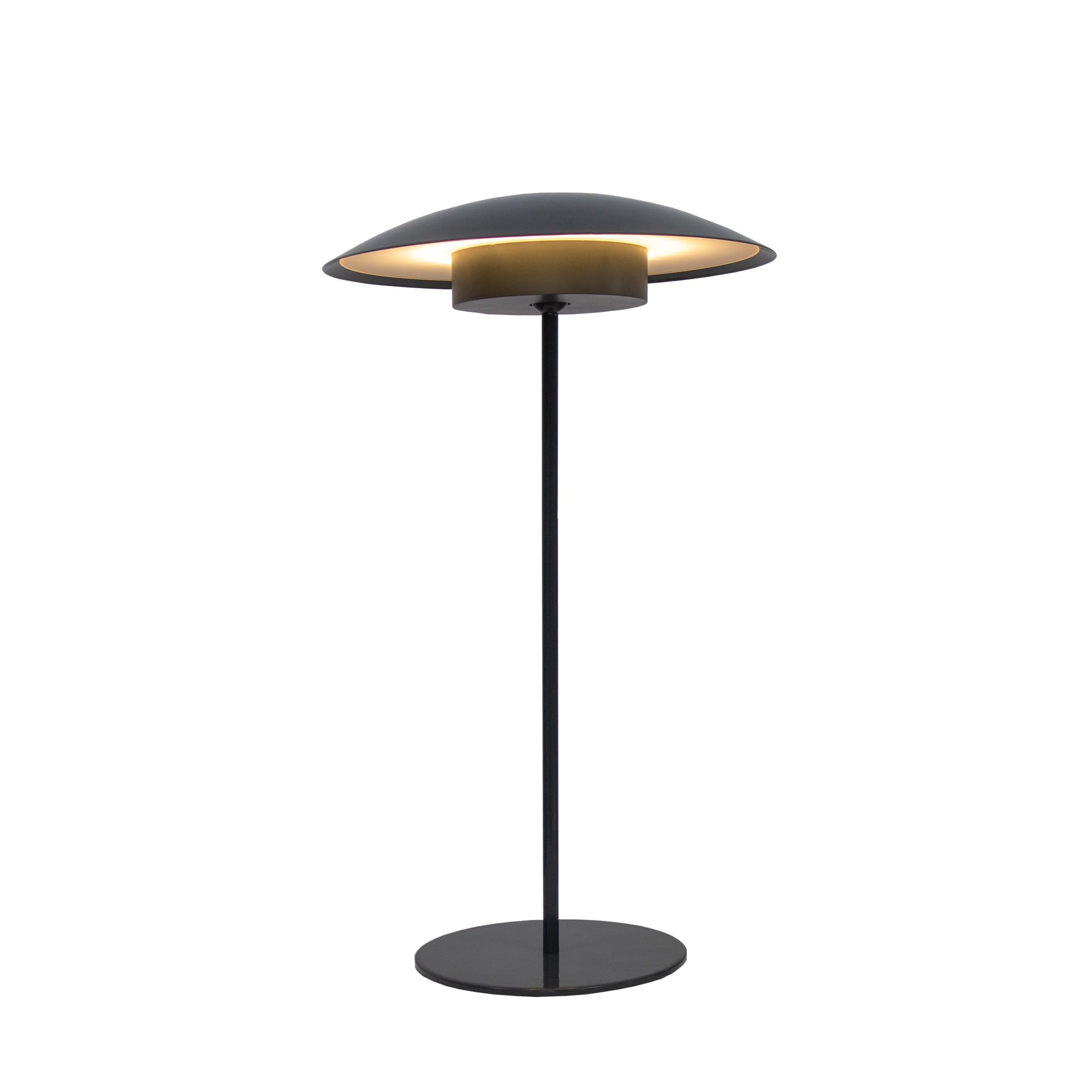 newgarden - Lámpara de Mesa Portátil SARDINIA. Luz LED Cálida 400 Lúmenes Sin Cables. Con Batería Recargable Hasta 20H de Uso (Antracita, 40 cm)